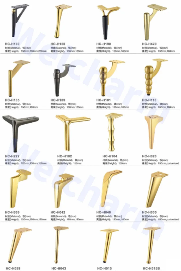 Chrome Metal Golden Black Furniture Accessories Metal Sofa Leg Furniture Sofa Legs Metal Gold Legs For Sofas