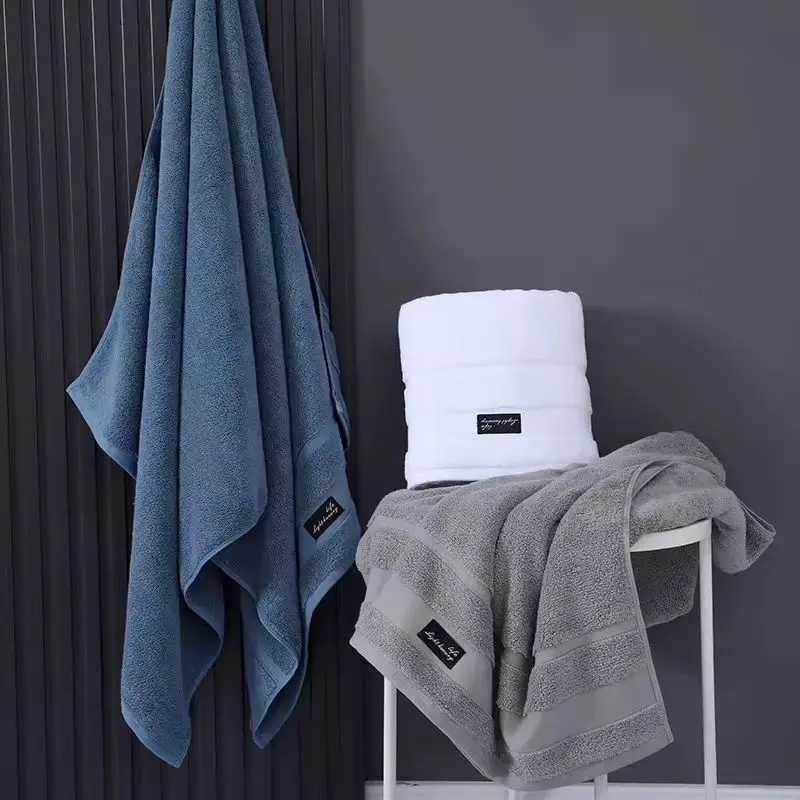High Quality 600 GSM Cotton Bath Towel Set Solid Color Woven Techniques for Adults Hotel Use Wholesale for Bathroom Shower