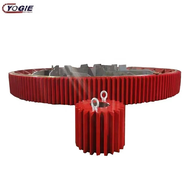 
OEM Customized Rotary Kiln Parts Large Size Rotating Ring Gear Girth Gear 