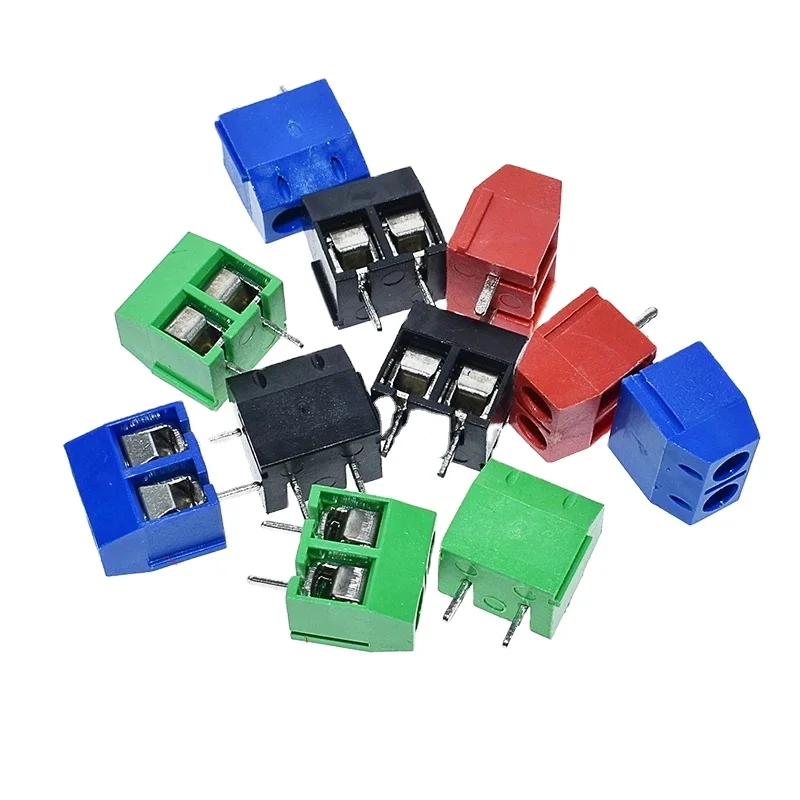 WGZX KF301-2P -3P -5.0-2P 2Pin 3 Screw 2 mm Straight PCB Terminal Block Connector Blue Red green