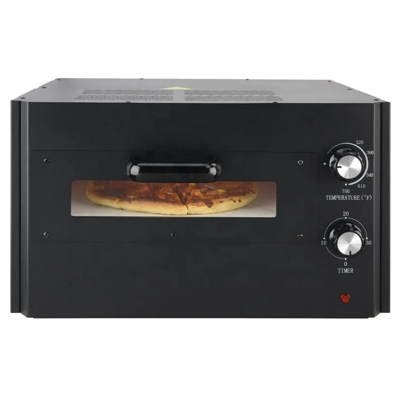 Electric Pizza Maker EPM218A-TJ  (Glass window) with high heat max 385 degree C, 12 inch pizza stone, dual heating elements