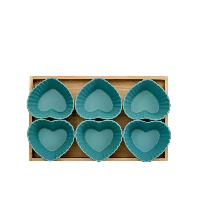 
Factory Supply Christmas Chinese New Year Tableware Decorative Ceramic Dry Fruit Snack Tray Set Food Serving Tray 