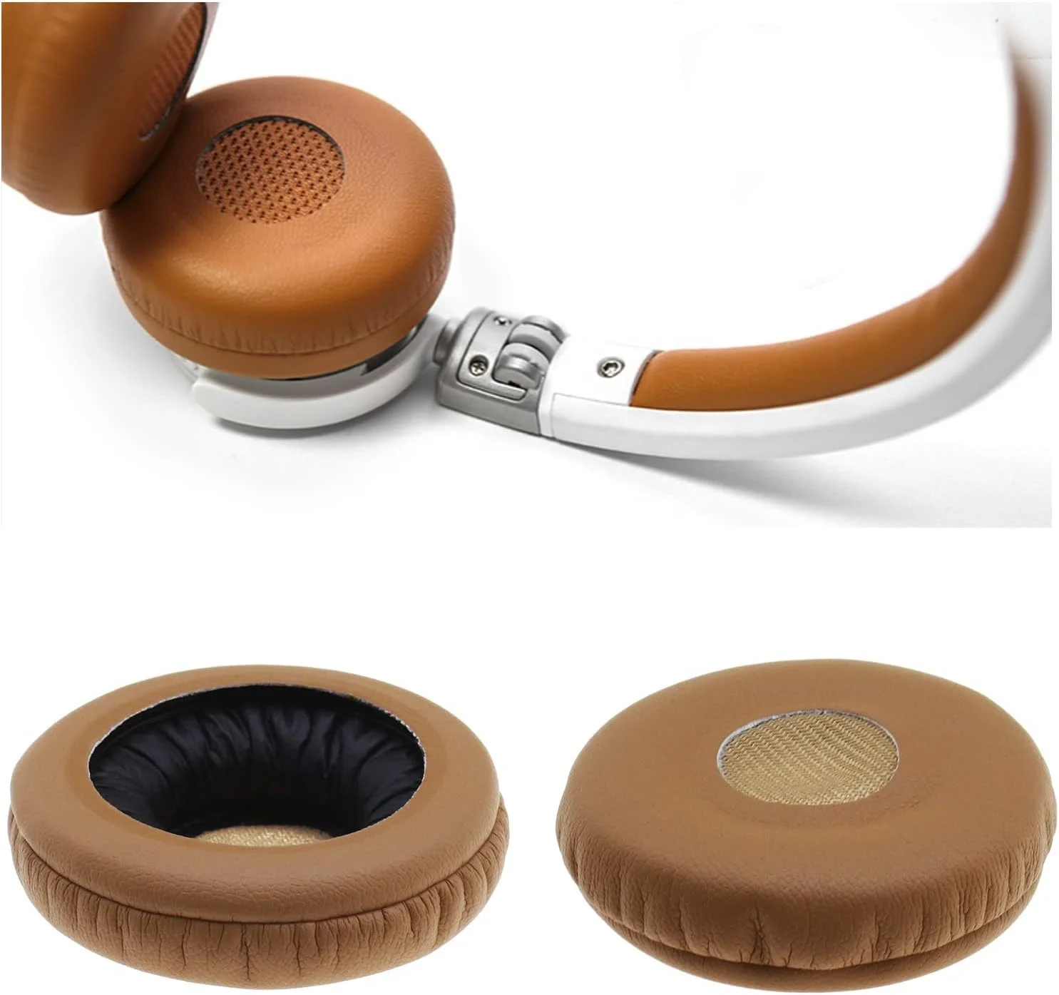 Pair of Ear Pads Earmuffs Protein Leather Foam Replacement Ear Cushions Compatible with AKG Y40 Y45 Y40BT Y45BT Headphones