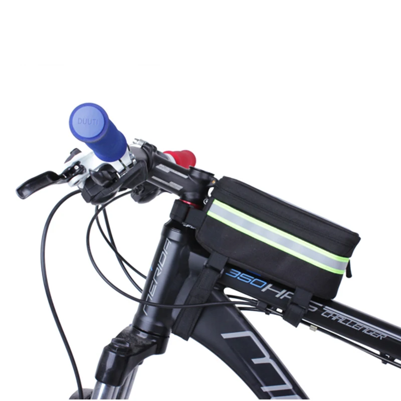 Outdoor Cycling Mountain Road Bike Panniers Waterproof Travel Top Tube Bicycle Touch Screen Mobile Bag