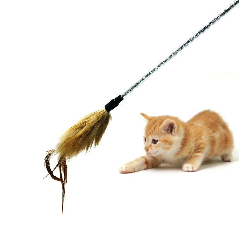 
Cute teaser different colors interactive cat feather toy for kitten  (62313108749)