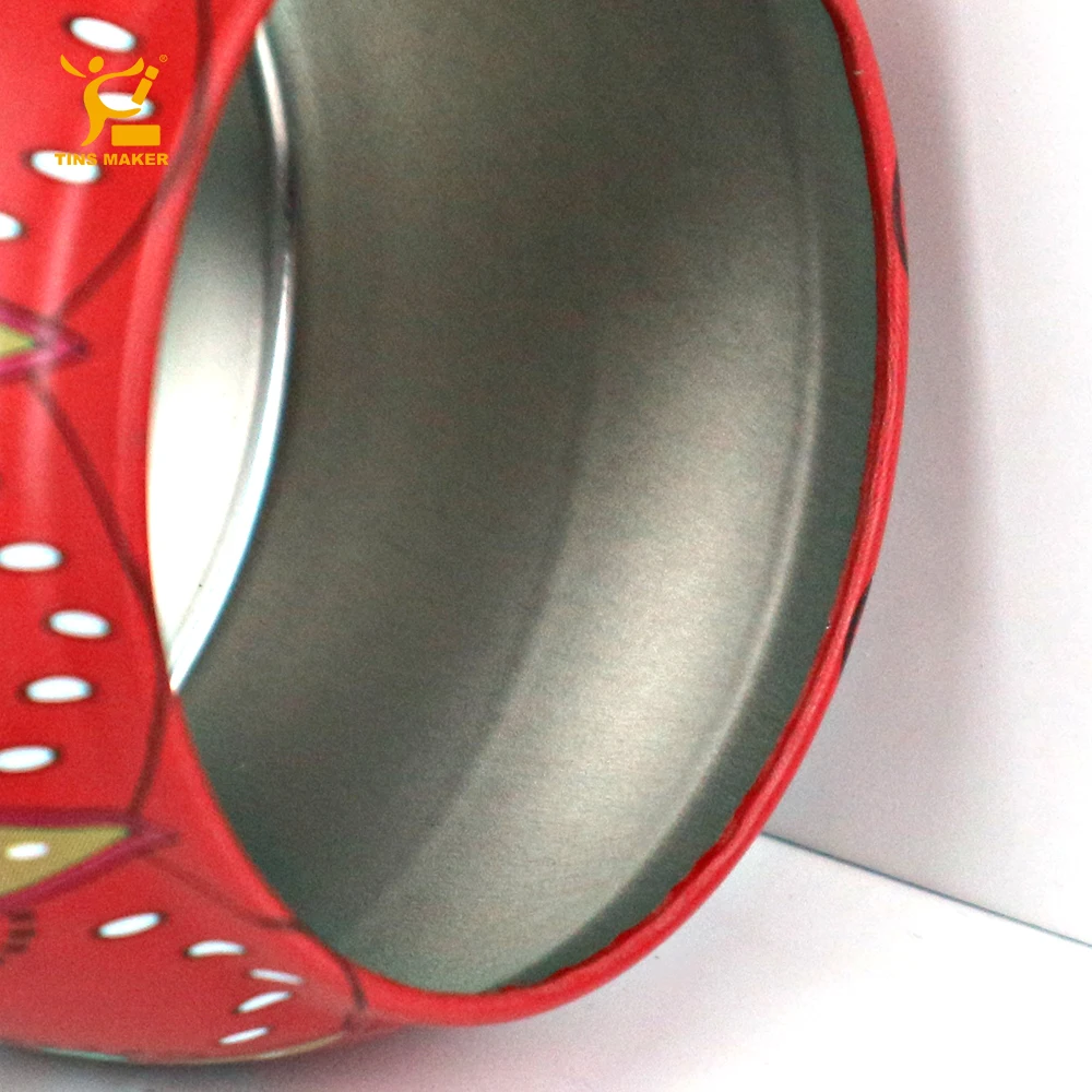 Tinsmaker Custom round Tin Can Recyclable Metal Candle Tin Jars with Black Plating for Tea and Food Cream Packaging