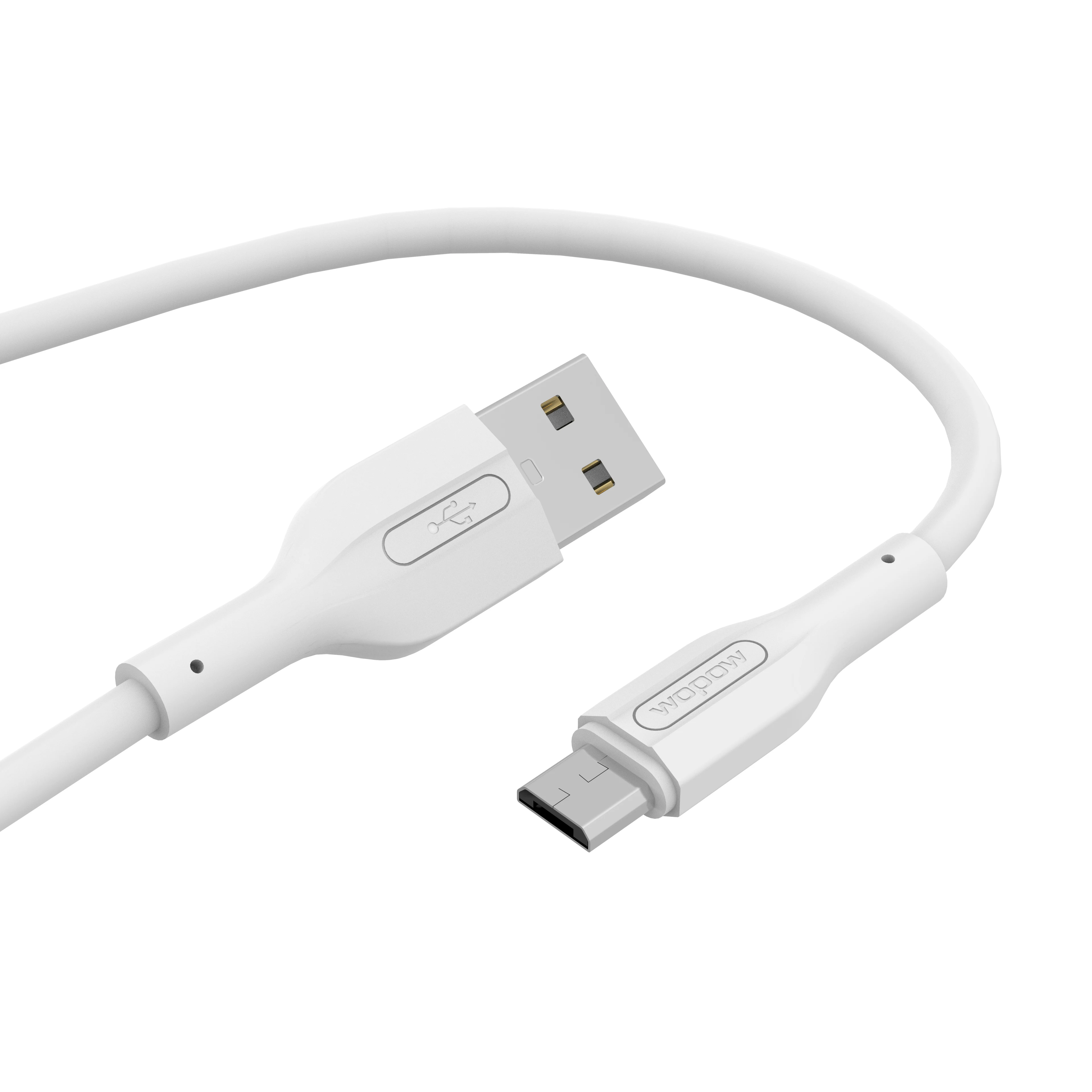 
Wopow WX01 high quality cheap 1.2M white 2.4A mobile phone fast charging usb cable micro 