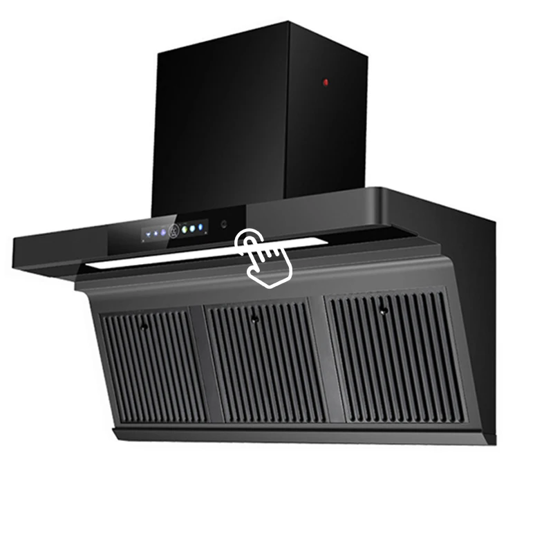 Быстрая доставка вытяжка для дымохода коммерческий черный корпус из нержавеющей стали автоматический кухни