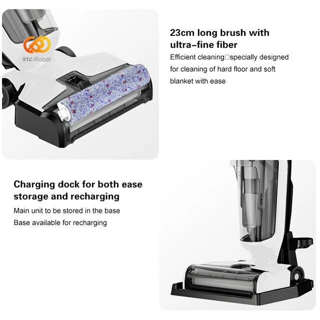 3In 1 Cordless Floor Washer Handheld Vacuum Cleaner Floor Cleaning wireless mop Wet&Dry Hepa Filter
