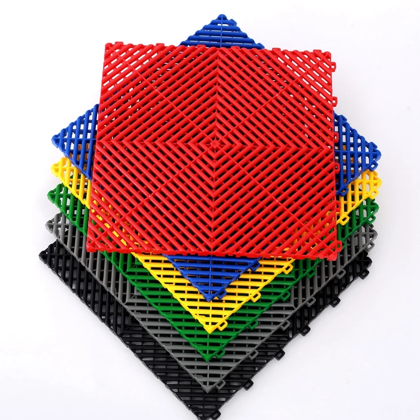 Modular Tiles Anti Slip Pp Plastic Flooring Mats Garage Honeycomb Floor Tiles Garage Floor Tiles Plastic