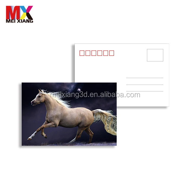souvenir customize lenticular 3d 5d postcard with lovely animal