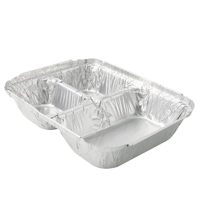 
3 Compartments Aluminum Foil Container Disposable Alu Tray 