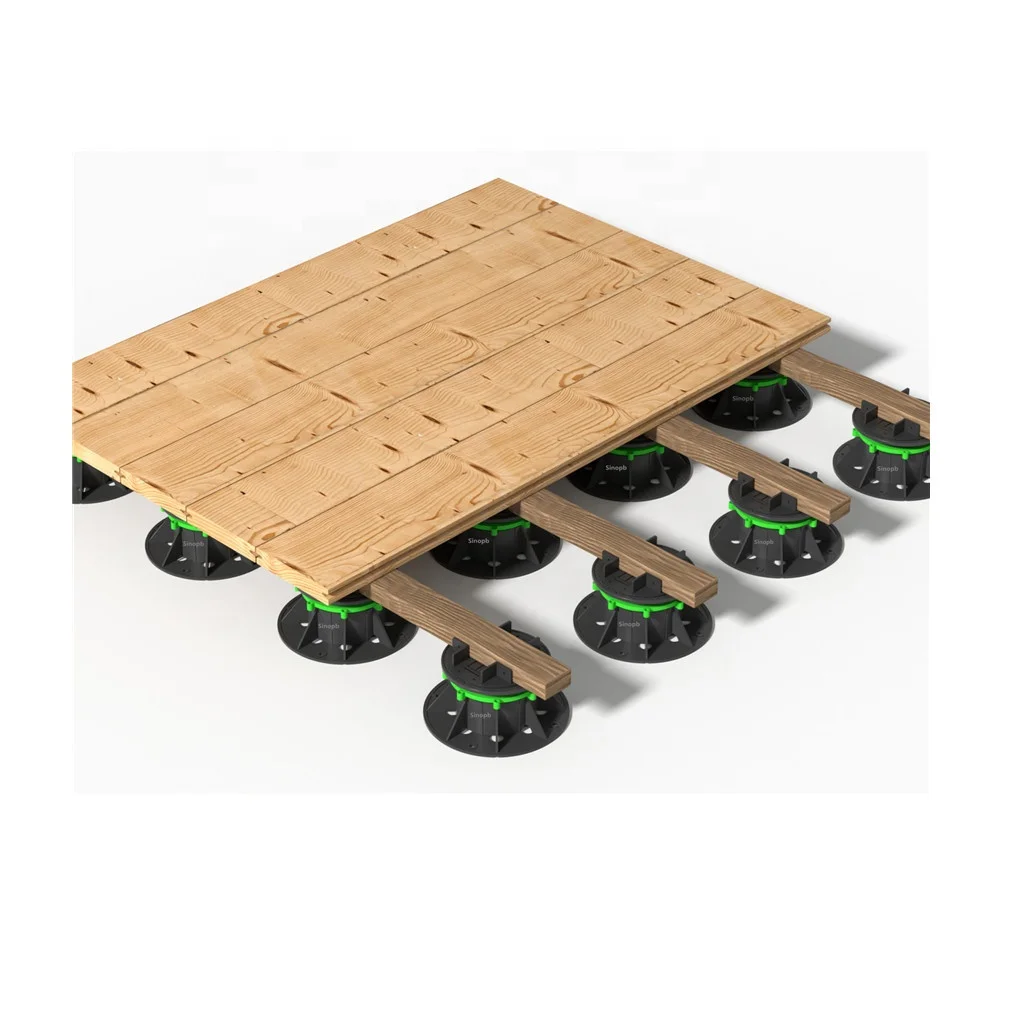 58-85mm raised floor durable plastic paver pedestal , stone deck tiles pedestal, adjustable pedestal for decking