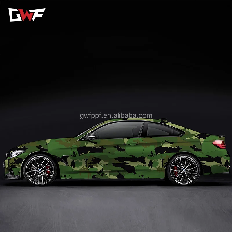 GWF Green Army Camo Camouflage Car Vinyl Film Sticker DIY Motorcycle Automobiles Accessories Decorate Sticker vinilos para autos