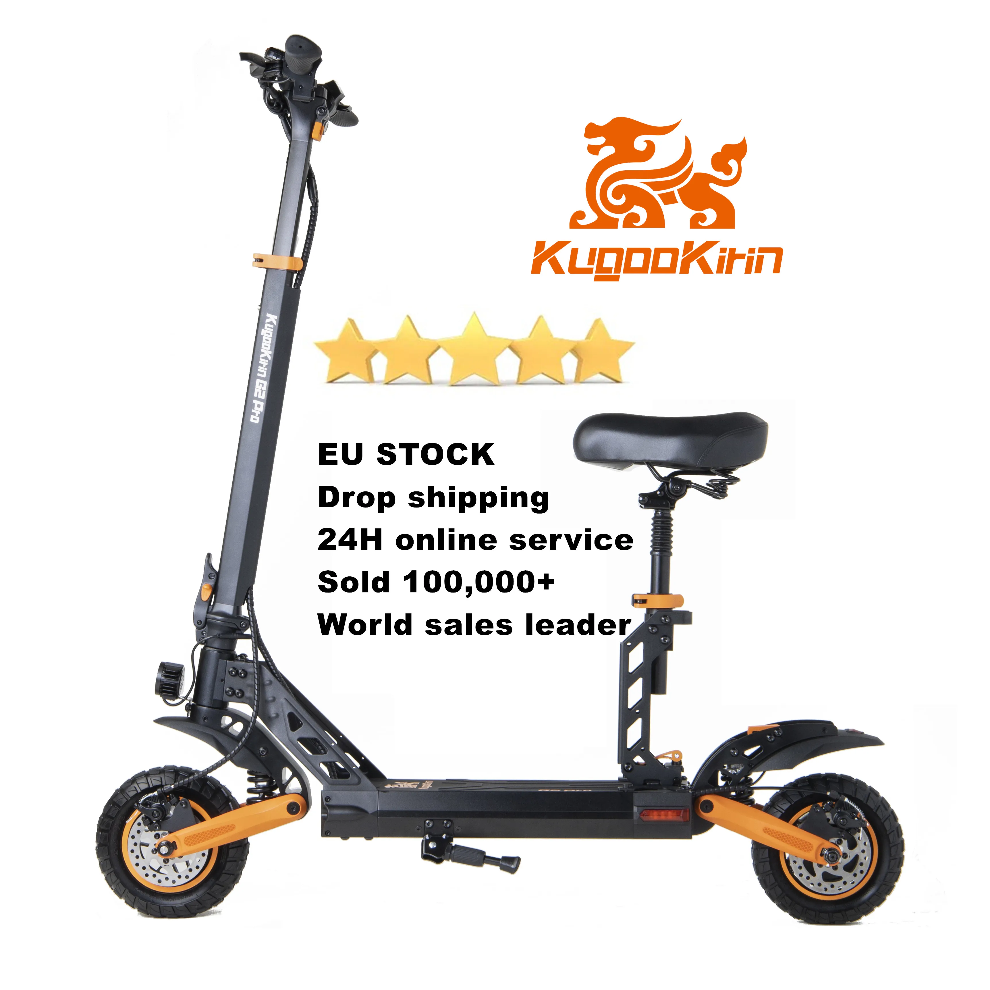 2022 NEW KUGOO G2 Pro Adult E-Scooter With 600W Motor 15 AH Max Speed Up To 50km/h Max Durance 50km Electric Scooter