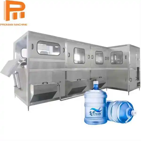 High speed automatic 3 in 1 rotary high speed bottled mineral drinking pure 5 gallon water filling machine production line