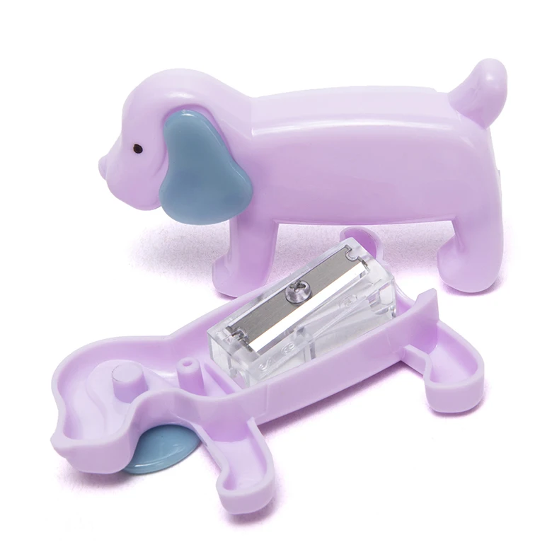 
patent kid safe children safe cheap wholesale high quality dog puppy hole cute baby animal shape pencil sharpeners for kids 