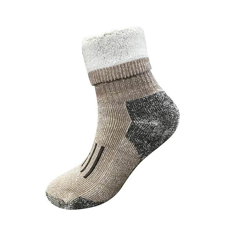 2024 High quality winter thermal women polar stockings extrafine terry snow alpaca merino wool socks for hiking outdoor