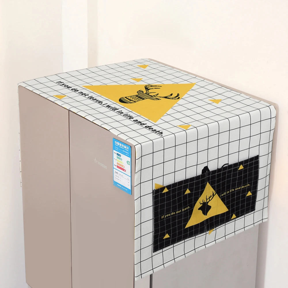Digital Printed Dustproof Refrigerator Top Cover Linen Cotton Washing Machine Cover for Decoration