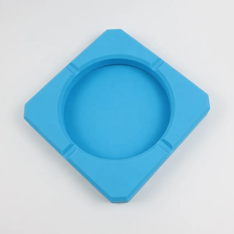 Square cigarette cigar smokeless silicone portable pocket custom logo ashtray