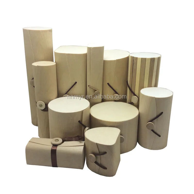 Simple desktop tea jewelry storage wooden box, bamboo and wood square gift box, pull-out wooden jewelry packaging box