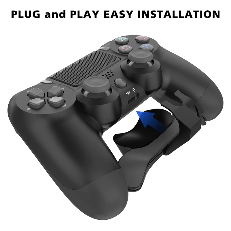 Controller Paddles Back Button Attachment Turbo Function FPS Customization Mapping Buttons Audio Jack for PS4