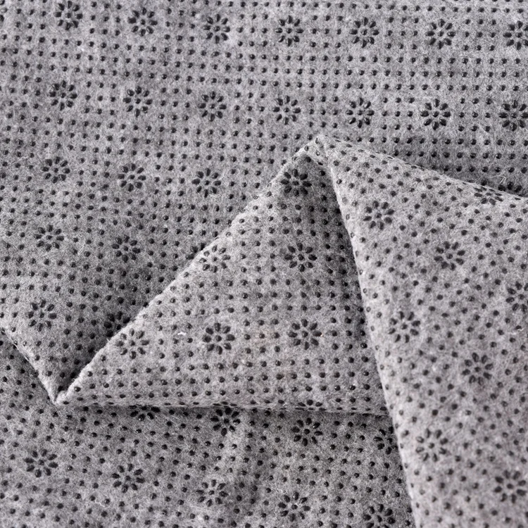 Factory price gray polyester 180g MOQ 1 meters non-woven non-slip fabric for sofa cover