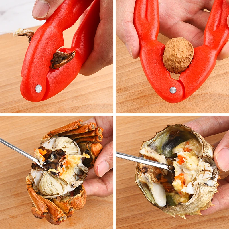 Multi-function Kitchen Gadget Seafood Clip Crab Pliers cracker crab & lobster Seafood Tools Set