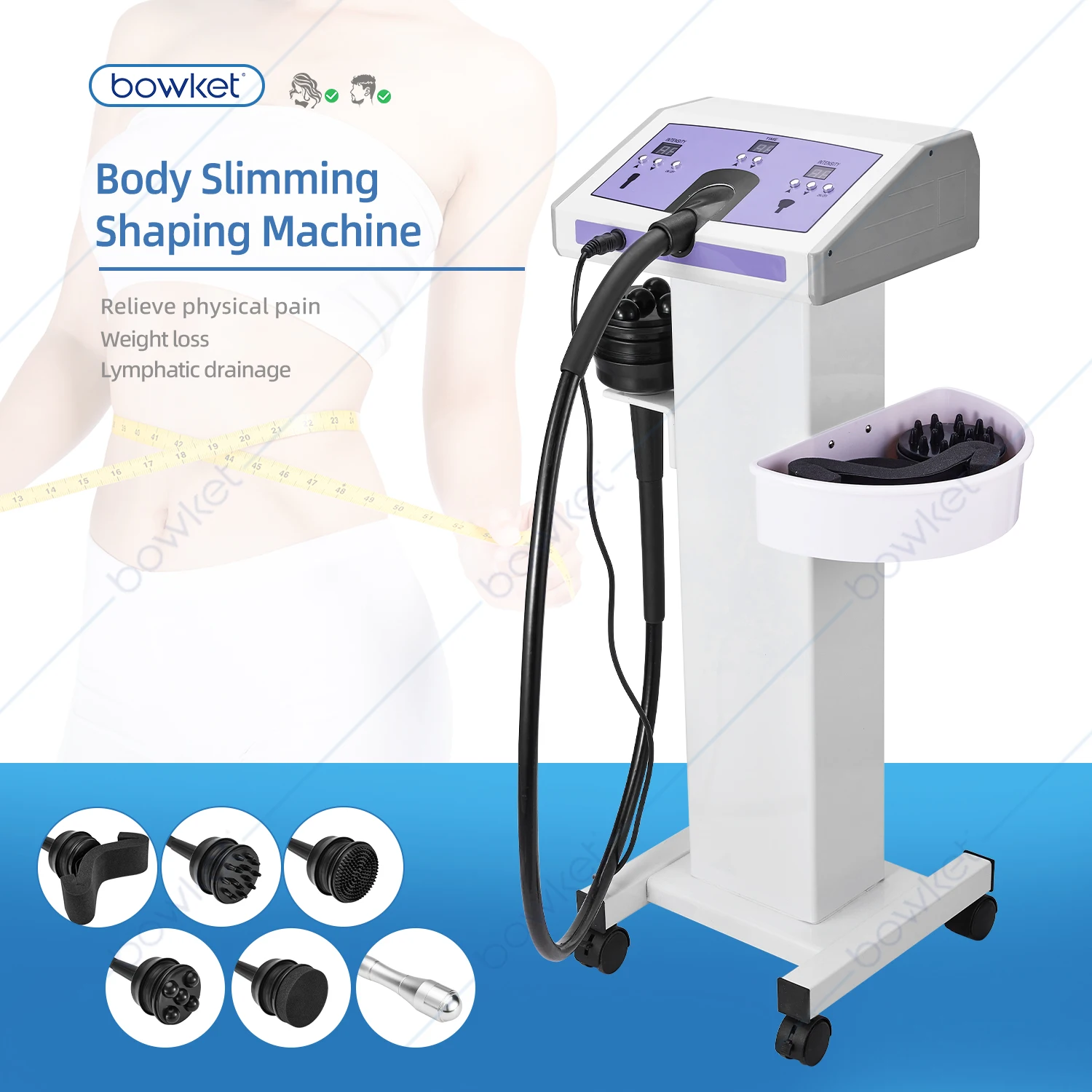 BOWKET Vertical Body Shape Slimming Machine G6 Vibrating Body Massager Slimming Machine