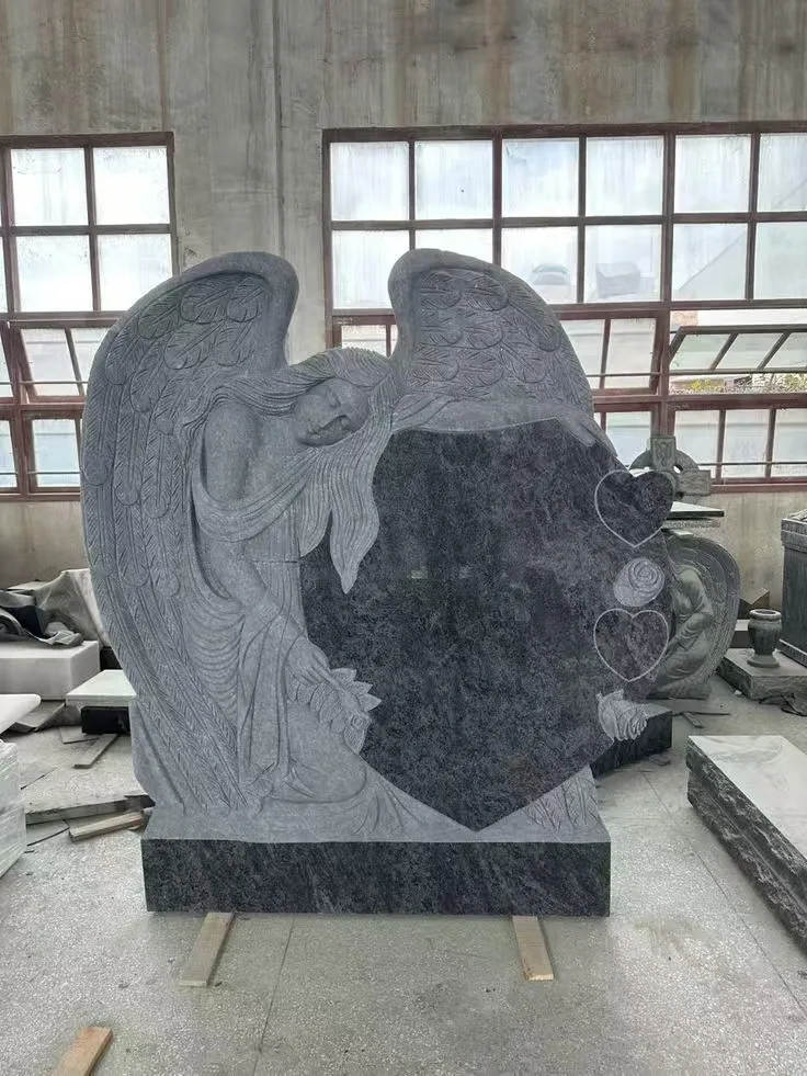 UNION STONE Angel Customized European Granite Monument Black Granite Tombstone