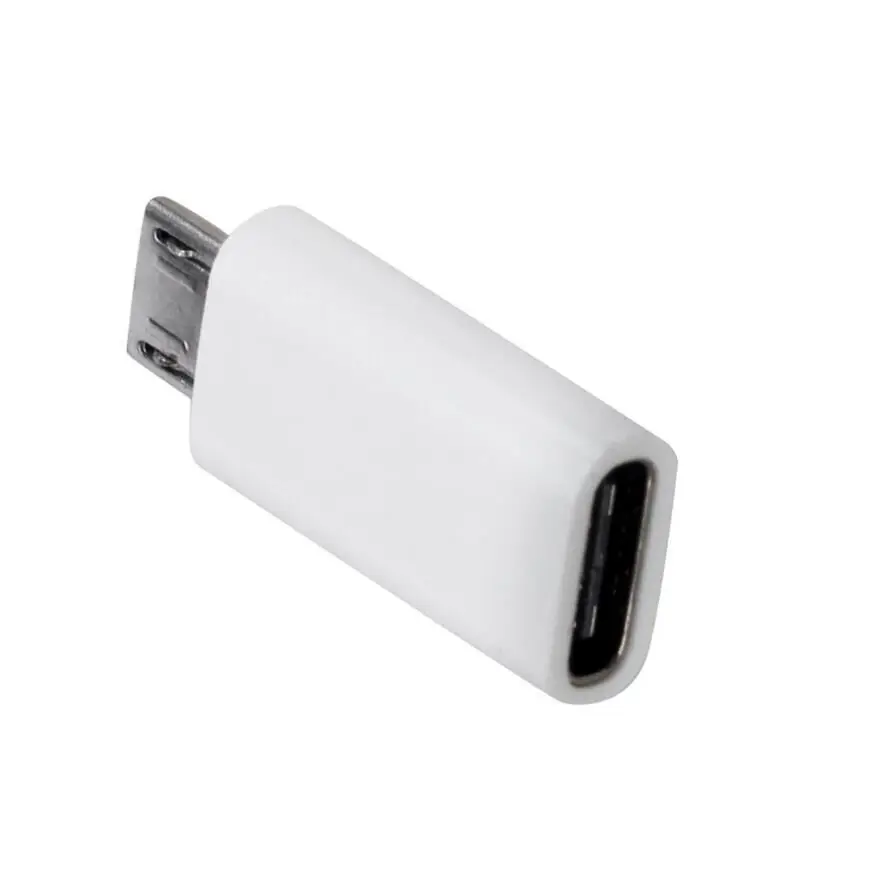 Black/White Micro usb 5pin male to USB Type C female data charge with otg function adapter