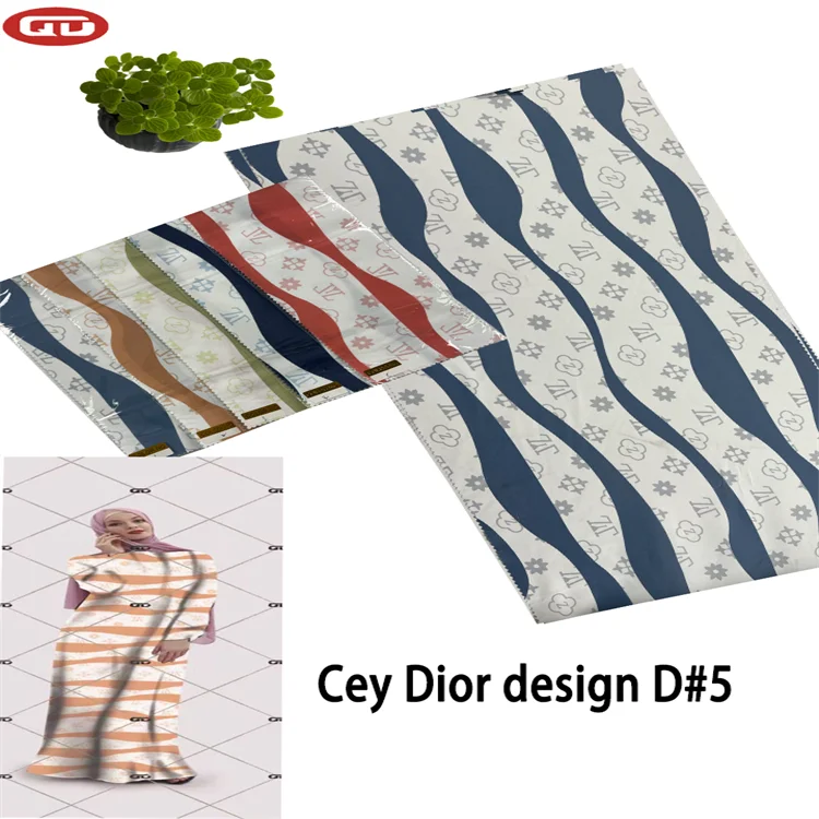 New arrival  products Muslin Fabric 100% Polyester  CEY print fabric for women dress material