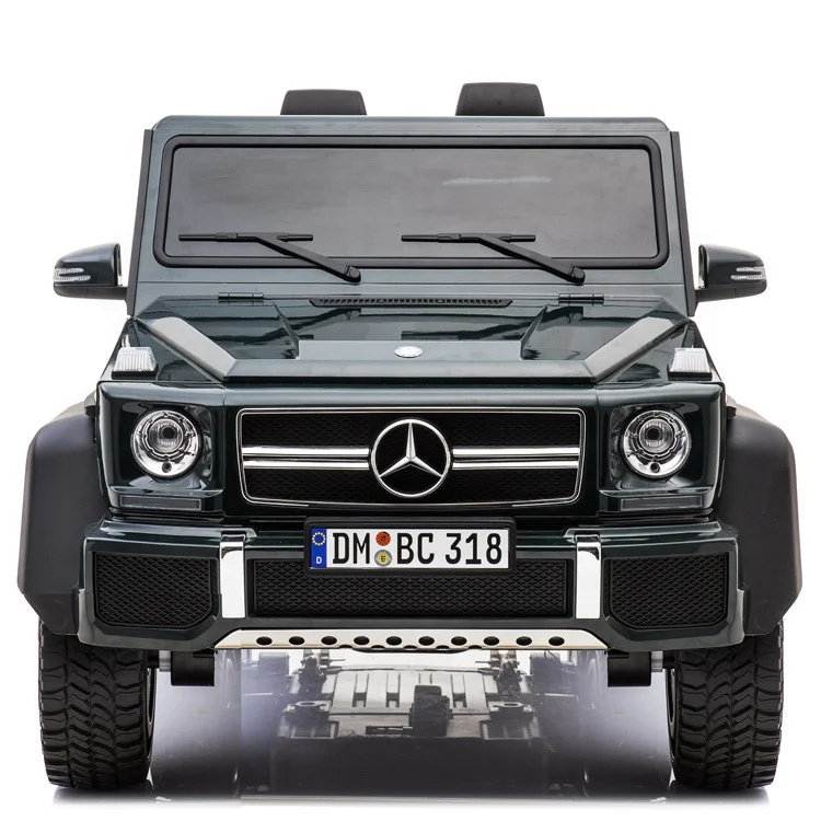 Unisex Six-Wheel Ride-On Toy Car for Kids G63 Model with Remote Leather Seat 12V Battery Including MP3 Function