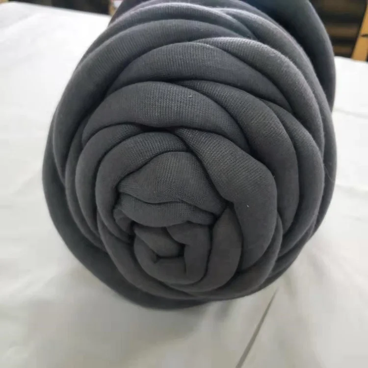 Factory good quality Bulk dyed polyester cotton chunky knitting yarn