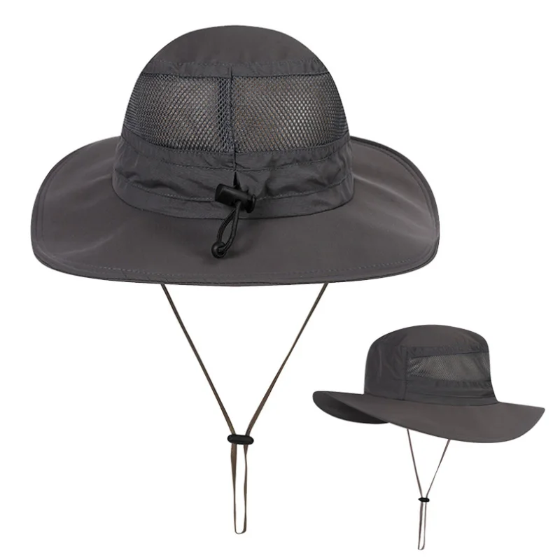 Sun Protection Outdoor Hiking Fishing Gardening Bucket Hats Summer Wide Brim Bucket Hats