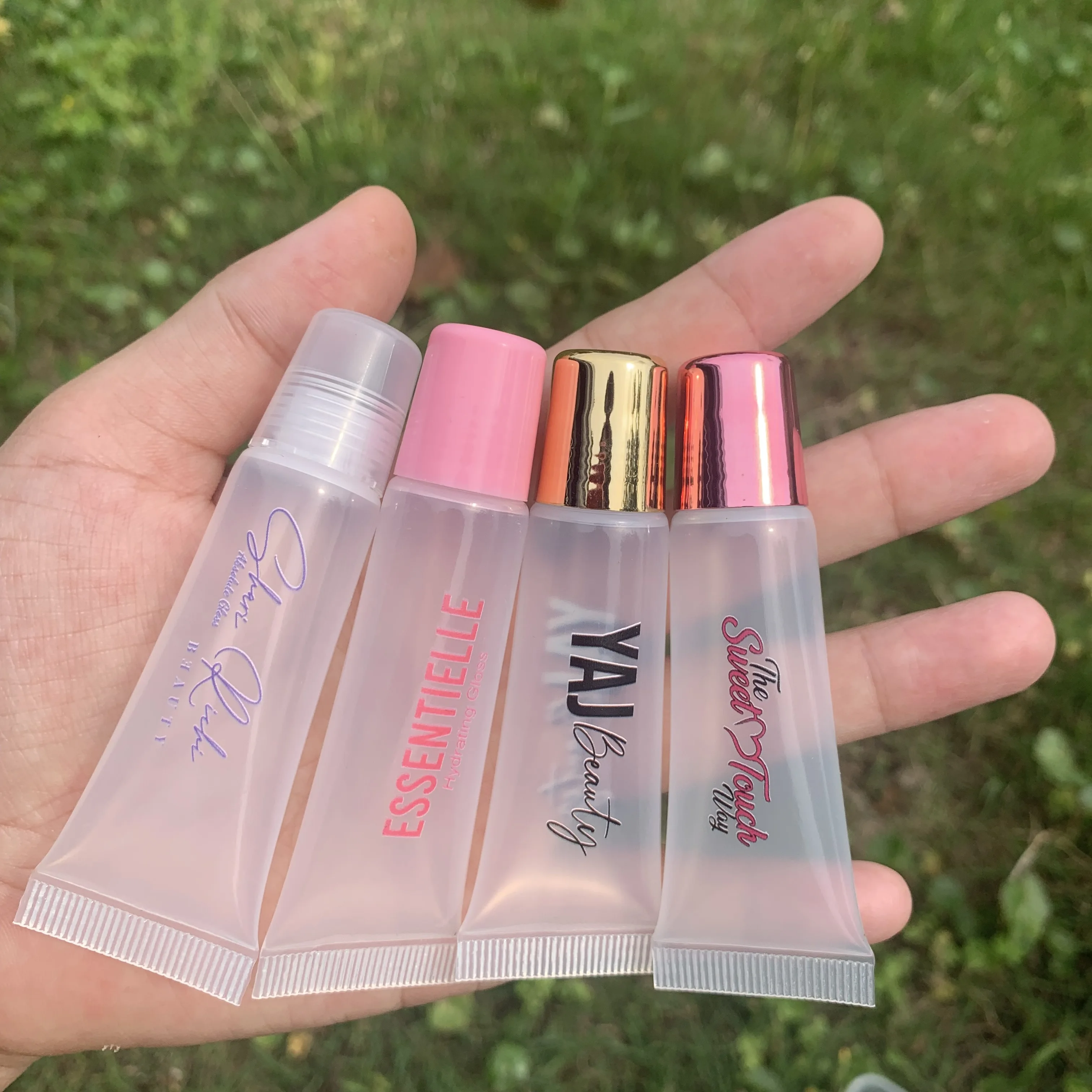 Wholesale Lipstick Cosmetic Packaging 10ML Transparent Squeeze Plastic Lipgloss Tube Lip Balm Squeeze Tube