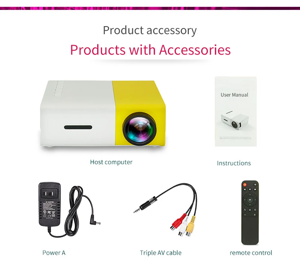  Projector Mini Portable Theater Home Hd support 1080p Led Media Player Best Video