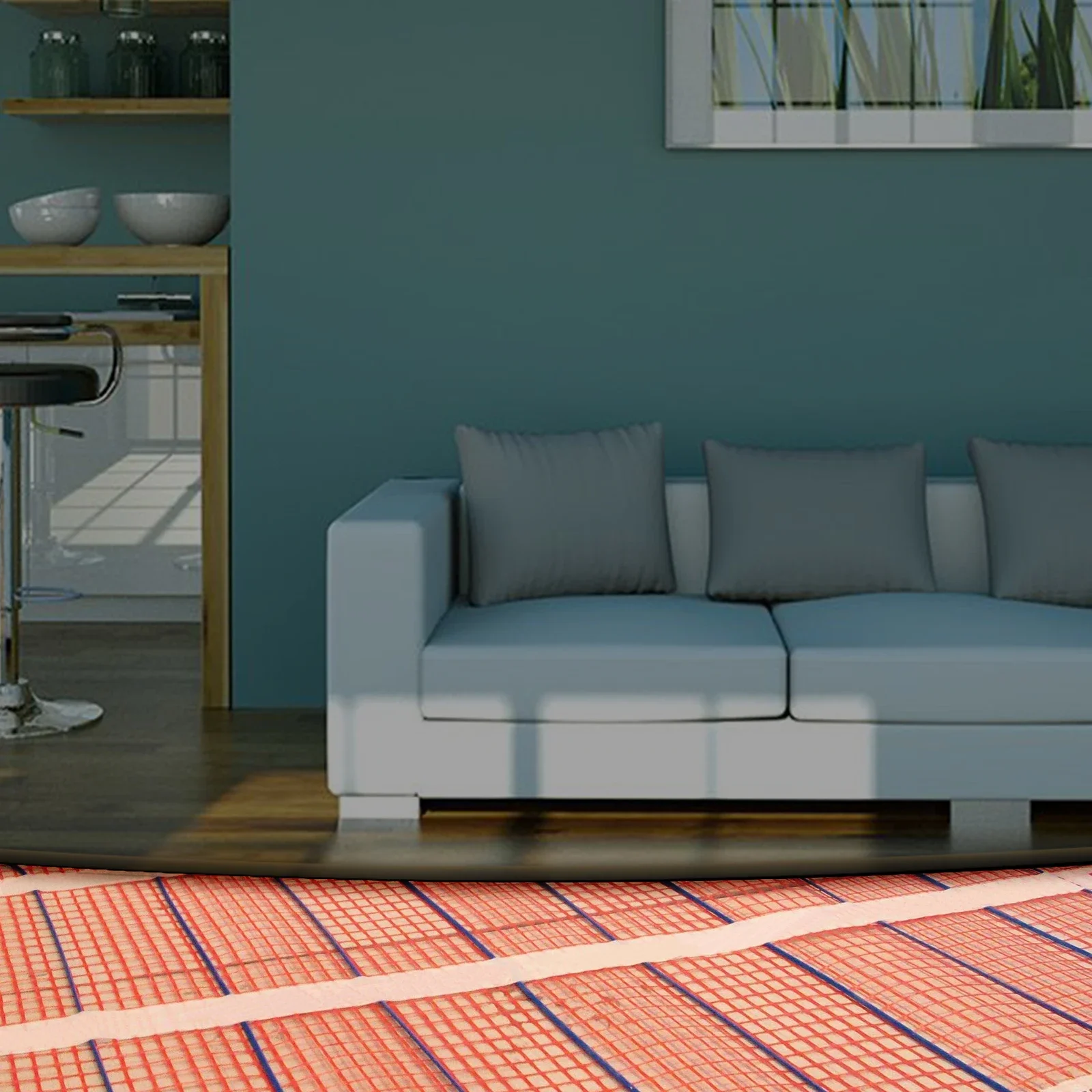 MINCO HEAT 4.5m2   Underfloor Heating Mat 150w/m2 Under Tile Driveway Snow Melting Pet Warming