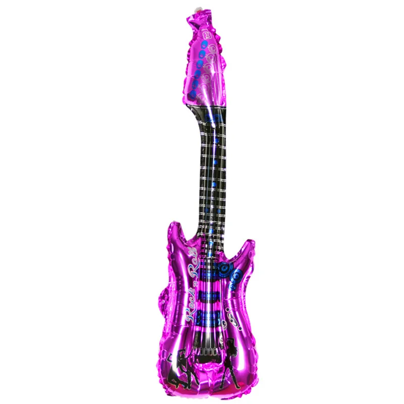 
Classic Festival Decorations Party props inflatable sticks Guitar Aluminum Film Balloon 