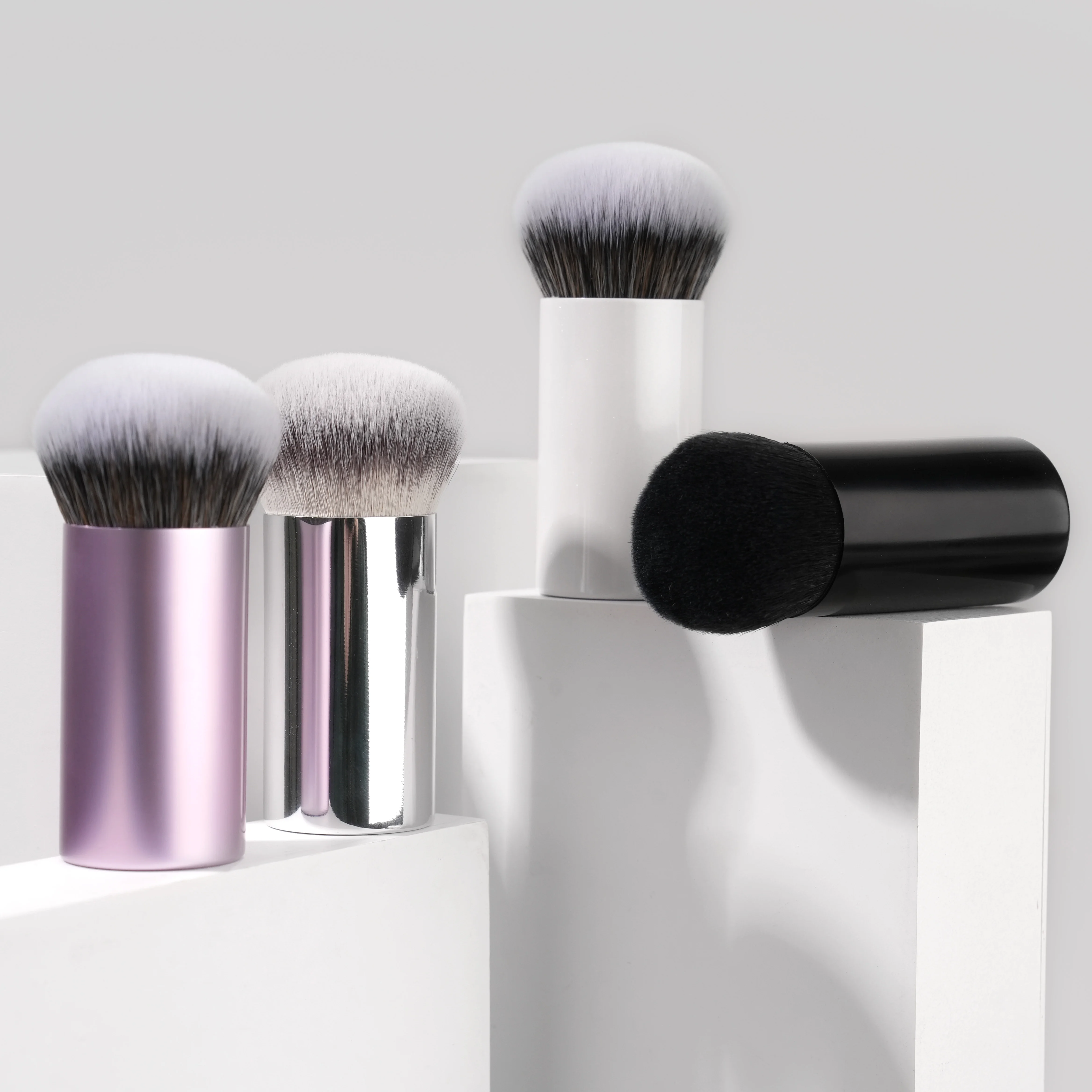 Popular small mixed liquid cream multi-purpose flat top foundation brush for face makeup buffer kabuki brush