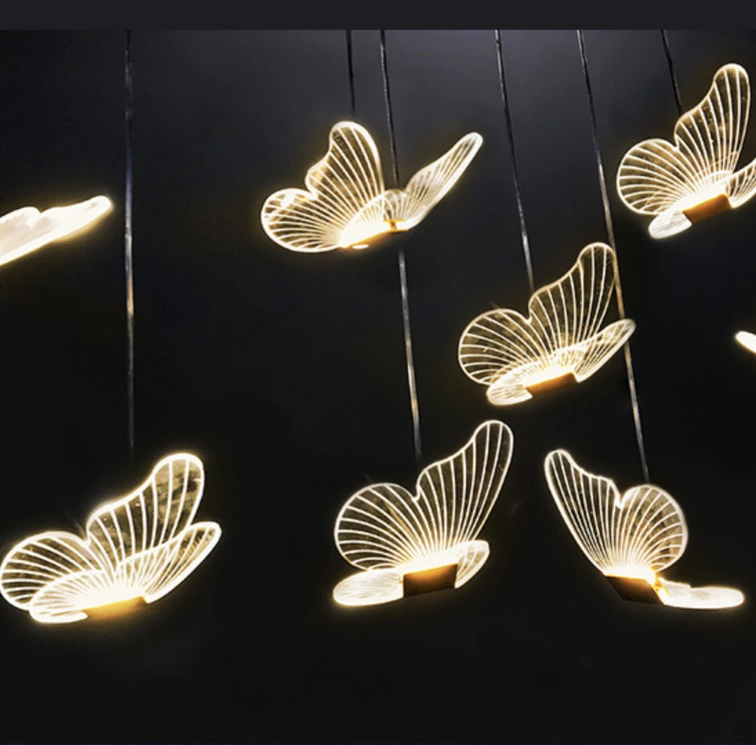 Ceiling92 luxury butterfly pendant lights decorative for wedding hall ceiling hanging light decorations