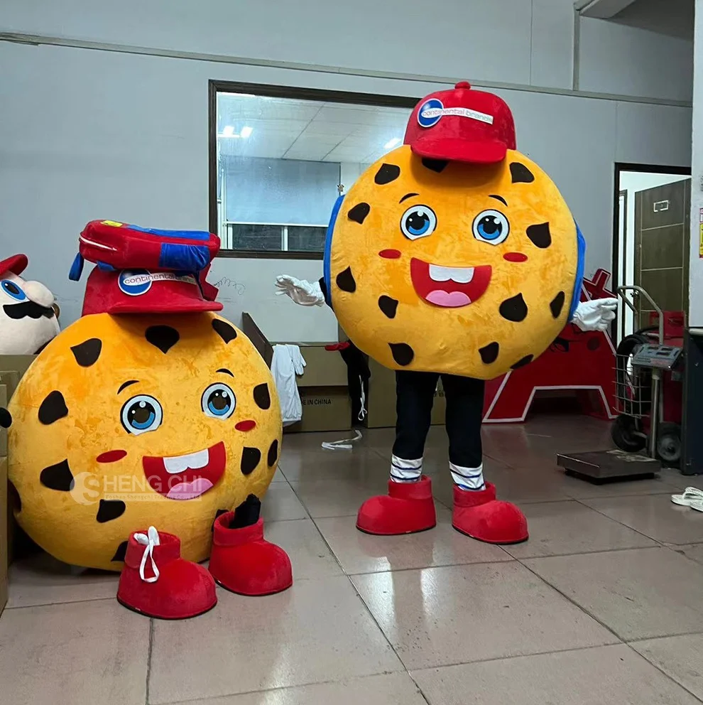 High quality customized biscuit man mascot costume adult cosplay plush cartoon mascot costume