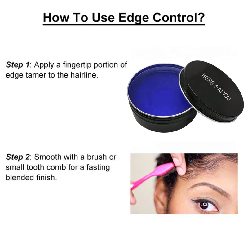 
Private label Hot Sale Edge Control Styling Pomade Hair Edge Control Pomade Edge Gel 
