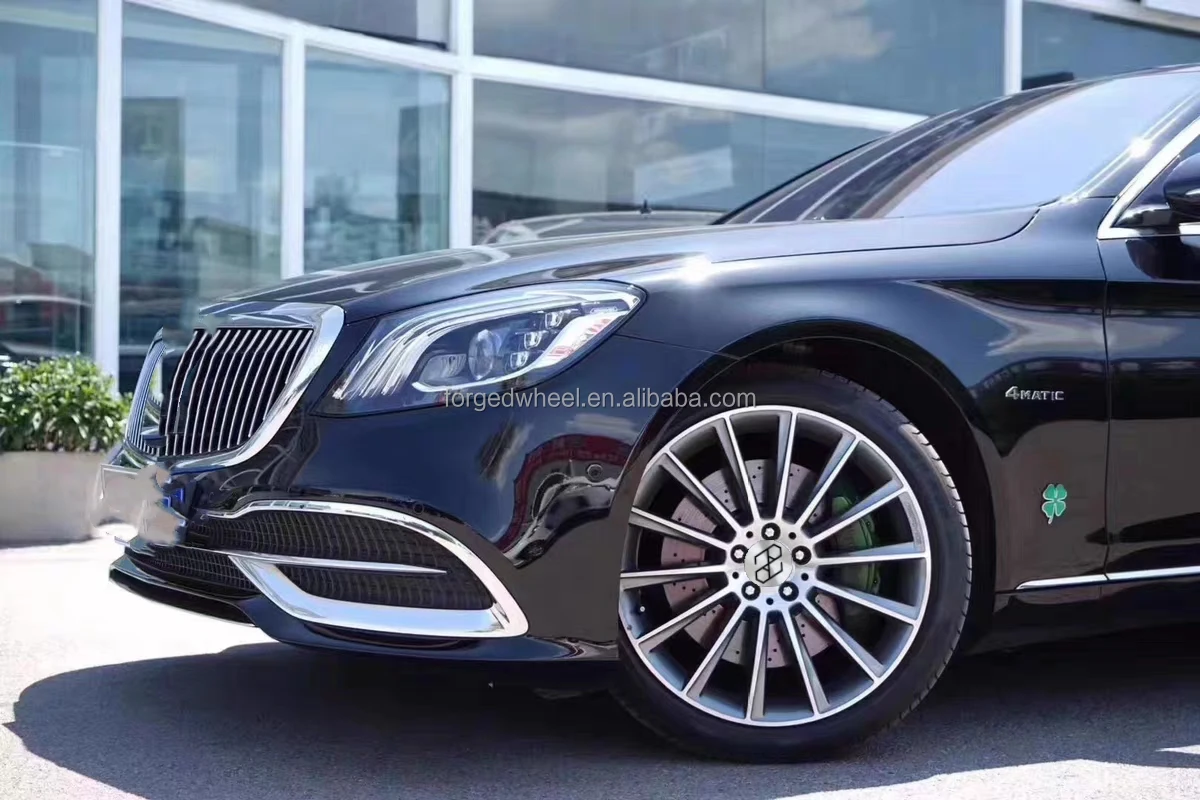 PENGZHEN gloss black with machined face mono block 5x112 18 19 20 inch wheels rims for mercedes benz