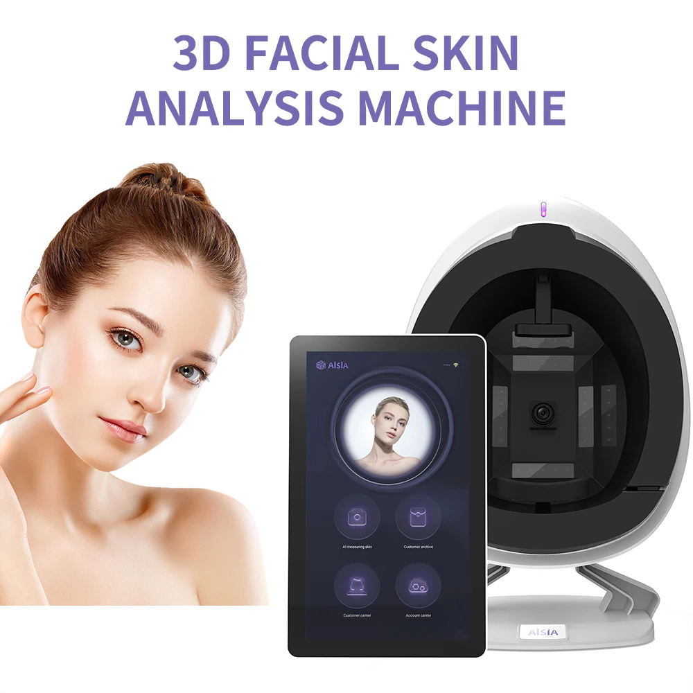 2024 Newest 21.5 Inch Screen Portable 3D AI Scanner Camera Device Facial Test Skin Face Analysis Machine Skin Analyzer Machine