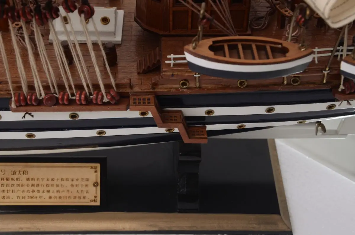 Hand-made ship model large size with glass dust cover 140CM European style decoration Z20140