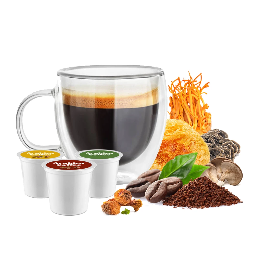 Popular K cup coffee Pod with Medicinal Mushroom extract