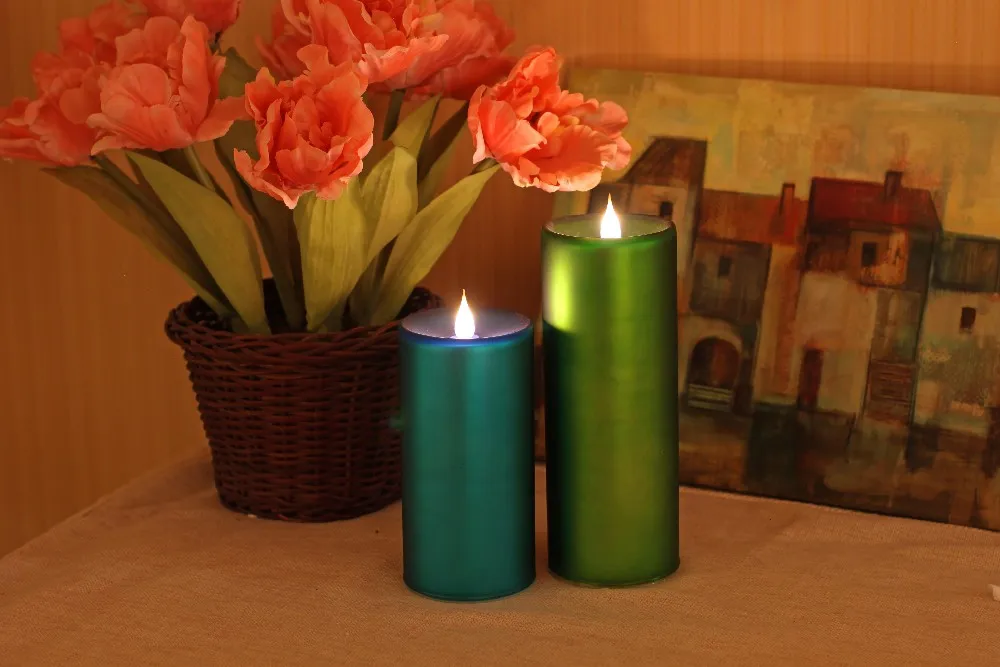 Wholesale home decoration flameless moving wick led candle