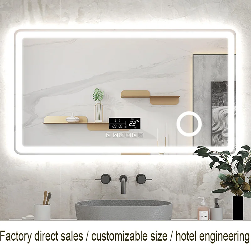 Customized shower room bathroom mirror led mirror fogless wall mirror decoration