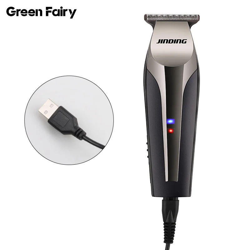 
Titanium ceramic blade hair clipper men professional rechargeable electric trimmer 